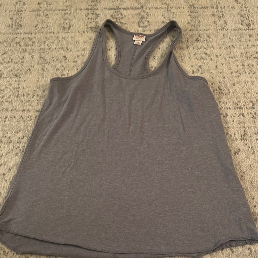 Mossimo Supply Co Gray Sleeveless Relaxed Tank Top